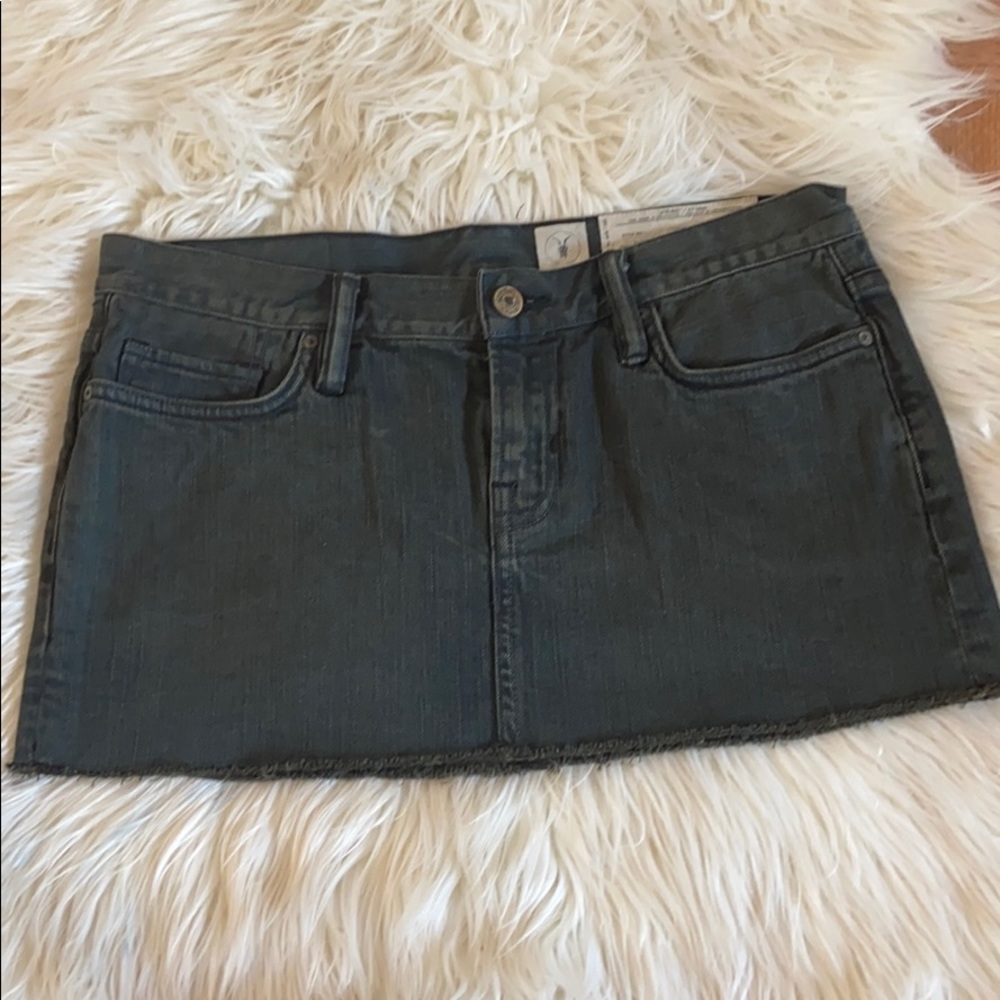 Black Denim All Saints Mini Mini Skirt